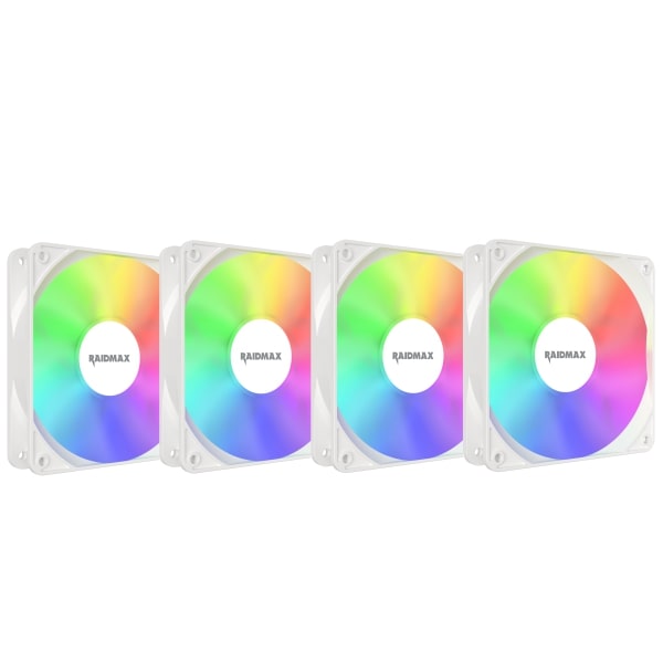 PACK FAN RAIDMAX X-AIR NV-X120FWDC4 WHITE ARGB
